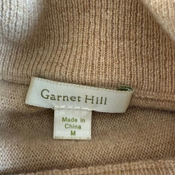 Garnet Hill Oversized Turtleneck Sweater Size M Merino Wool Cashmere QuietLuxury - Picture 5 of 16